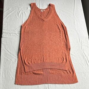 Anthropologie Sleeveless Sweater Tank in Rust Orange